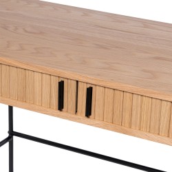 ESCRITORIO CORNELL DE CHAPA DE ROBLE NATURAL