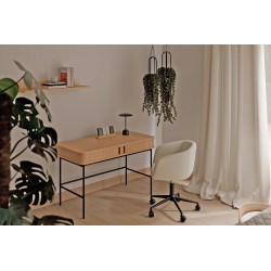 ESCRITORIO CORNELL DE CHAPA DE ROBLE NATURAL