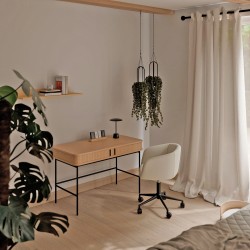 ESCRITORIO CORNELL DE CHAPA DE ROBLE NATURAL