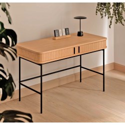 ESCRITORIO CORNELL DE CHAPA DE ROBLE NATURAL