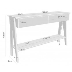 CONSOLA ELVAS DE MADERA DE ROBLE