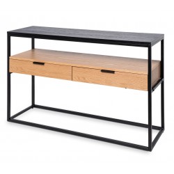 CONSOLA YURI DE METAL Y MADERA ROBLE