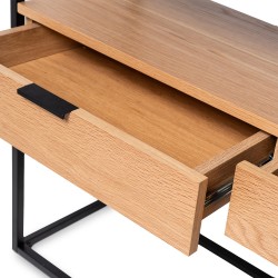 CONSOLA YURI DE METAL Y MADERA ROBLE