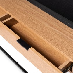 CONSOLA YURI DE METAL Y MADERA ROBLE