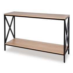CONSOLA RIGA DE MADERA DE ROBLE Y METAL