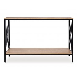 CONSOLA RIGA DE MADERA DE ROBLE Y METAL