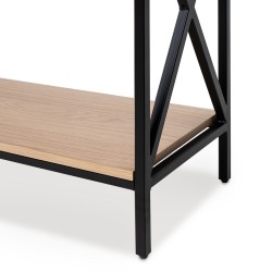 CONSOLA RIGA DE MADERA DE ROBLE Y METAL