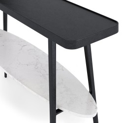 CONSOLA SAIRA DE METAL Y MARMOL CON ESTILO INCONFUNDIBLE