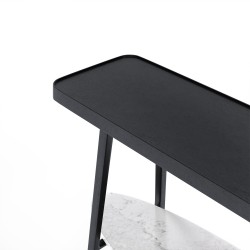 CONSOLA SAIRA DE METAL Y MARMOL CON ESTILO INCONFUNDIBLE
