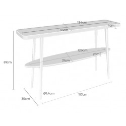 CONSOLA SAIRA DE METAL Y MARMOL CON ESTILO INCONFUNDIBLE