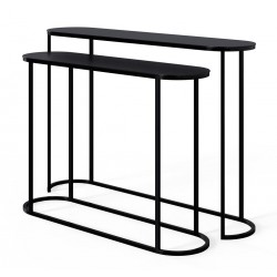 SET DE CONSOLAS AIZA. ESTILO NEGRO TOTAL CON ALMA FUNCIONAL