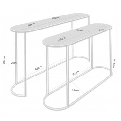 SET DE CONSOLAS AIZA. ESTILO NEGRO TOTAL CON ALMA FUNCIONAL