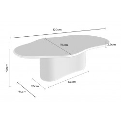 MESA DE CENTRO MUKUL DE MANGO Y SIMIL CEMENT