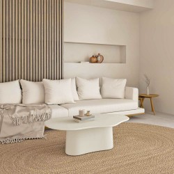 MESA DE CENTRO MUKUL DE MANGO Y SIMIL CEMENT