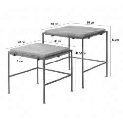 MESITAS AUXILIARES ZAID DE MADERA DE MANGO