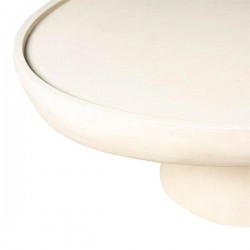 MESA DE CENTRO OVALADA IMARAN DE MANGO Y SIMIL CEMENT