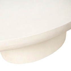 MESA DE CENTRO OVALADA IMARAN DE MANGO Y SIMIL CEMENT