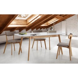 MESA EXTENSIBLE ENMA-KENNA DE ESTILO NORDICO