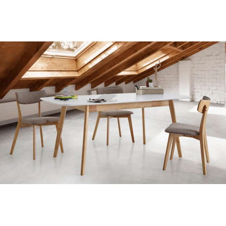 MESA EXTENSIBLE ENMA-KENNA DE ESTILO NORDICO