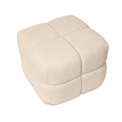 PUFF TROY TAPIZADO ACOLCHADO DE DISEÑO MODERNO