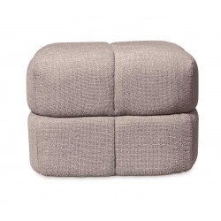 PUFF TROY TAPIZADO ACOLCHADO DE DISEÑO MODERNO