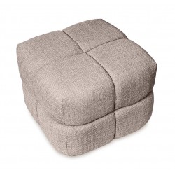 PUFF TROY TAPIZADO ACOLCHADO DE DISEÑO MODERNO