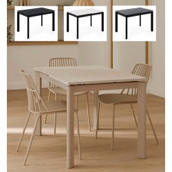 MESA EXTENSIBLE CONSTANCE CON TAPA DE PORCELÁNICO
