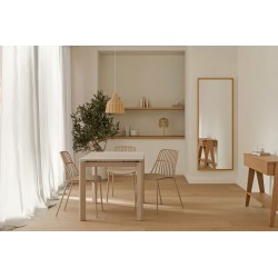 MESA EXTENSIBLE CONSTANCE CON TAPA DE PORCELÁNICO