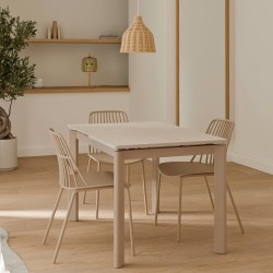 MESA EXTENSIBLE CONSTANCE CON TAPA DE PORCELÁNICO