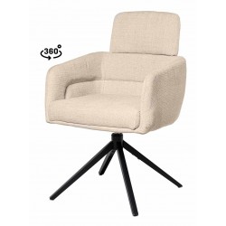 SILLA GIRATORIA JANICE DE TAPIZADO SUAVE
