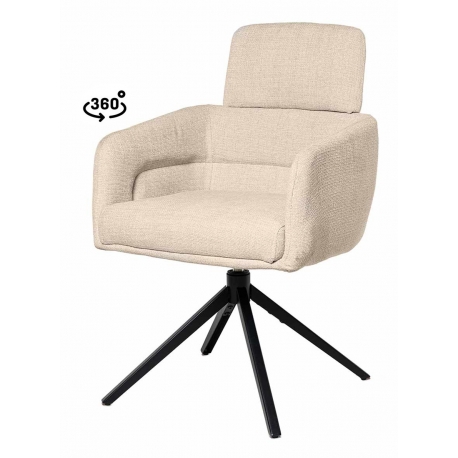 SILLA GIRATORIA JANICE DE TAPIZADO SUAVE
