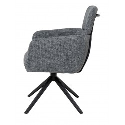 SILLA GIRATORIA JANICE DE TAPIZADO SUAVE