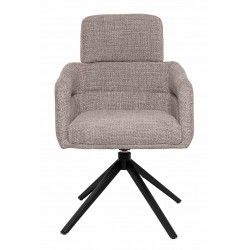 SILLA GIRATORIA JANICE DE TAPIZADO SUAVE