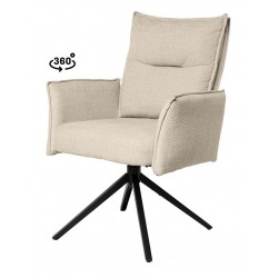 SILLA GIRATORIA ELLEN TAPIZADA CON MUELLES ENSACADOS