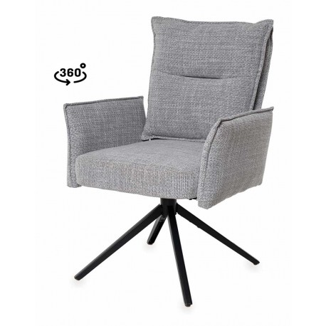 SILLA GIRATORIA ELLEN TAPIZADA CON MUELLES ENSACADOS