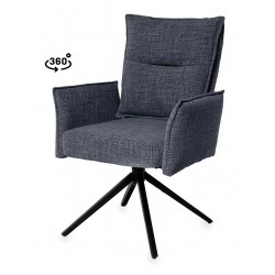 SILLA GIRATORIA ELLEN TAPIZADA CON MUELLES ENSACADOS