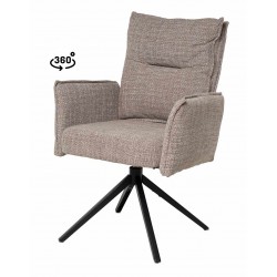 SILLA GIRATORIA ELLEN TAPIZADA CON MUELLES ENSACADOS