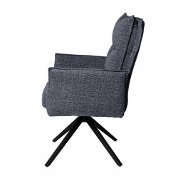 SILLA GIRATORIA ELLEN TAPIZADA CON MUELLES ENSACADOS