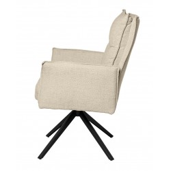 SILLA GIRATORIA ELLEN TAPIZADA CON MUELLES ENSACADOS