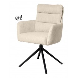 SILLA GIRATORIA LISETTE TAPIZADA EN POLIÉSTER