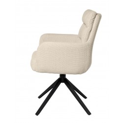 SILLA GIRATORIA LISETTE TAPIZADA EN POLIÉSTER