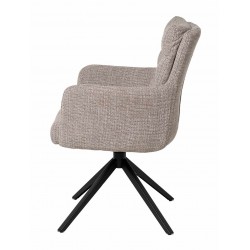 SILLA GIRATORIA LISETTE TAPIZADA EN POLIÉSTER