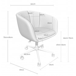 SILLA DE OFICINA ARIZONA GIRATORIA CON RUEDAS