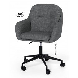 SILLA DE OFICINA ONTARIO CON RUEDAS Y ALTURA AJUSTABLE
