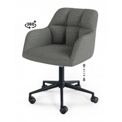 SILLA DE OFICINA STANFORD TAPIZADA AJUSTABLE