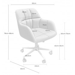 SILLA DE OFICINA STANFORD TAPIZADA AJUSTABLE