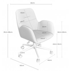 SILLA DE OFICINA IRVINE TAPIZADA CON ALTURA AJUSTABLE