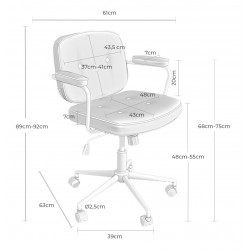 SILLA DE OFICINA COLUMBIA ESTILO RETRO AJUSTABLE