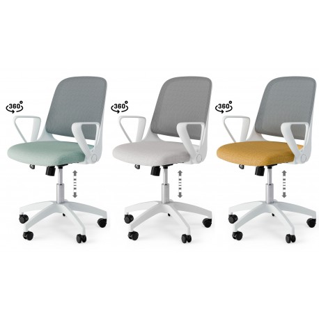 SILLA DE OFICINA SIRACUSA ERGONÓMICA CON RESPALDO DE MALLA