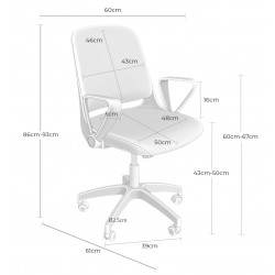 SILLA DE OFICINA SIRACUSA ERGONÓMICA CON RESPALDO DE MALLA